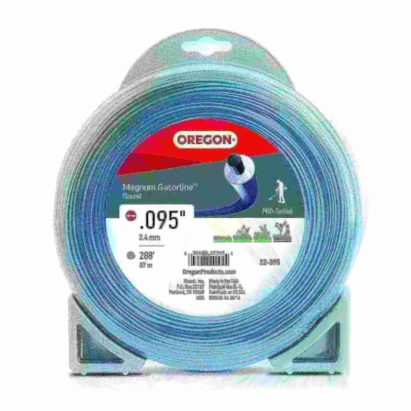 Magnum Gatorline Round Trimmer Line, .095" by 288', 1Lb Donut